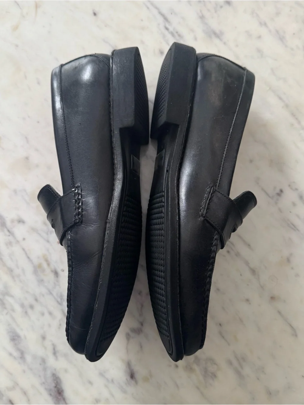 Johnston & Murphy Black Leather Loafers - Size 9